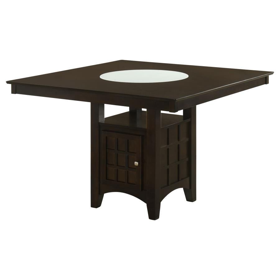 Gabriel Square Counter Height Dining Table with Storage Cappuccino