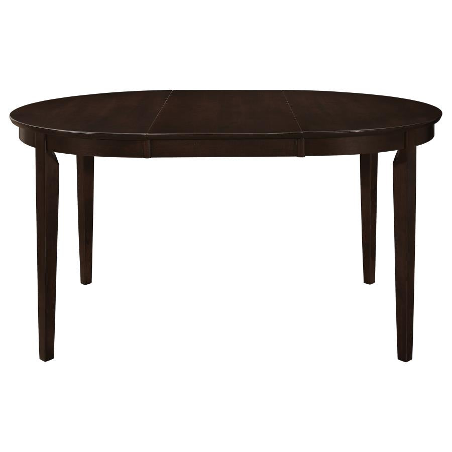 Gabriel 7-Piece Lattice-Back Oval Extension Dining Set Cappuccino