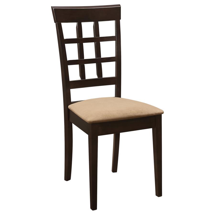 Gabriel 5-Piece Lattice-Back Rectangular Dining Set Cappuccino