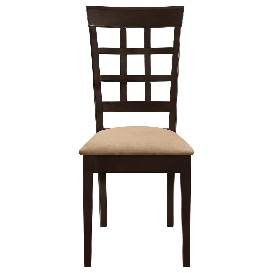 Gabriel 5-Piece Lattice-Back Rectangular Dining Set Cappuccino