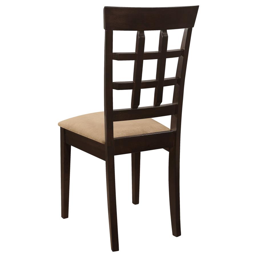 Gabriel 5-Piece Lattice-Back Rectangular Dining Set Cappuccino