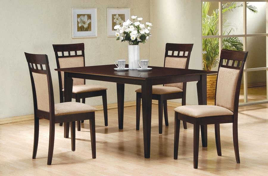 Gabriel Rectangular Rubberwood Dining Table for 4 Cappuccino