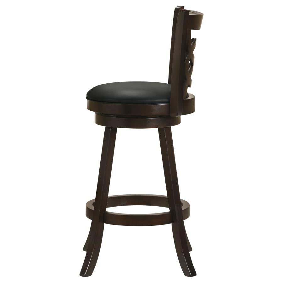 Calecita Wood Swivel Bar Chair Cappuccino (Set of 2)