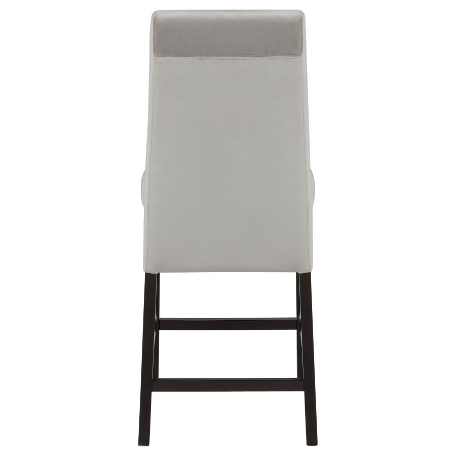 Stanton Velvet Upholstered Counter Chair Grey (Set of 2)