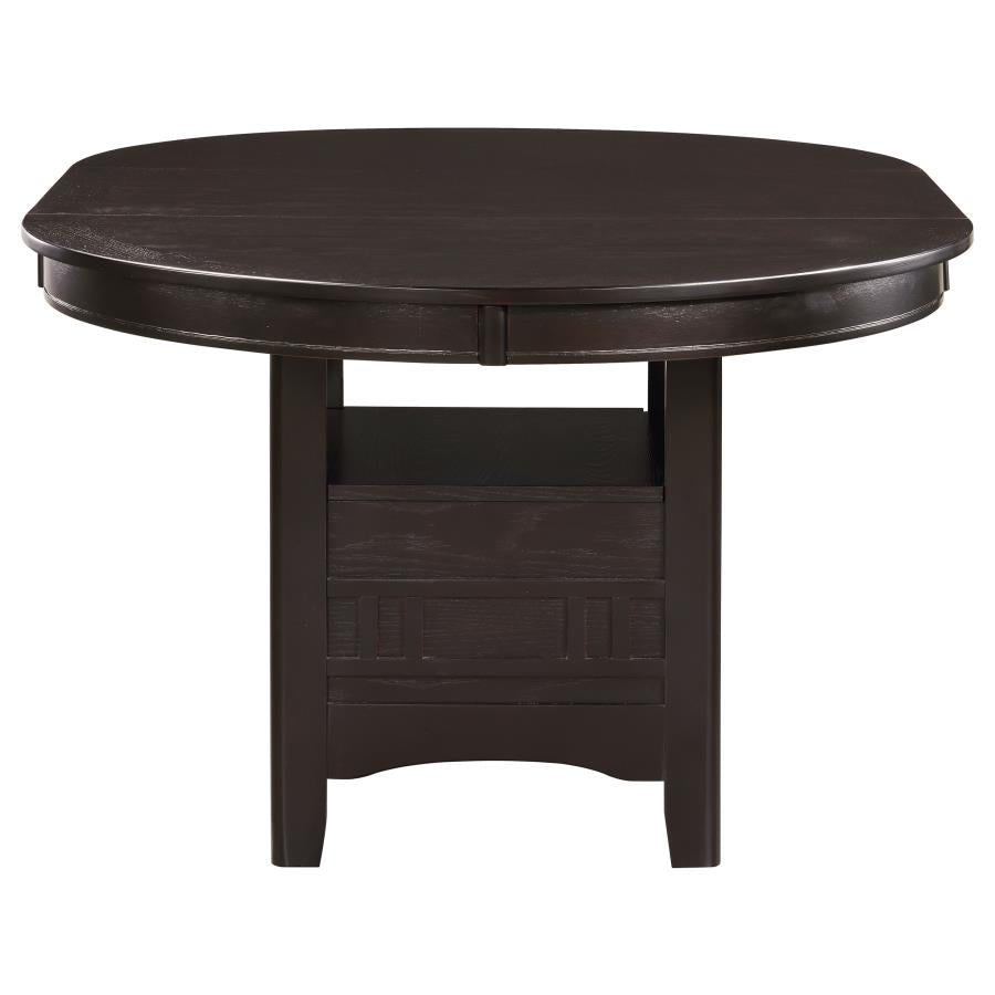 Lavon Oval 60-inch Wood Extension Leaf Dining Table Espresso