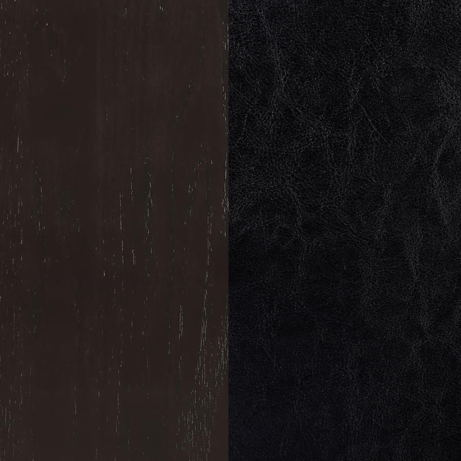 Lavon Wood Dining Side Chair Black and Espresso (Set of 2)