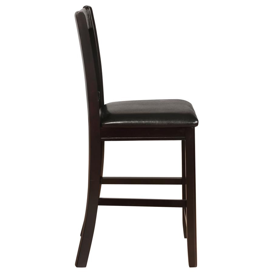 Lavon Wood Counter Height Dining Chair Black and Espresso (Set of 2)