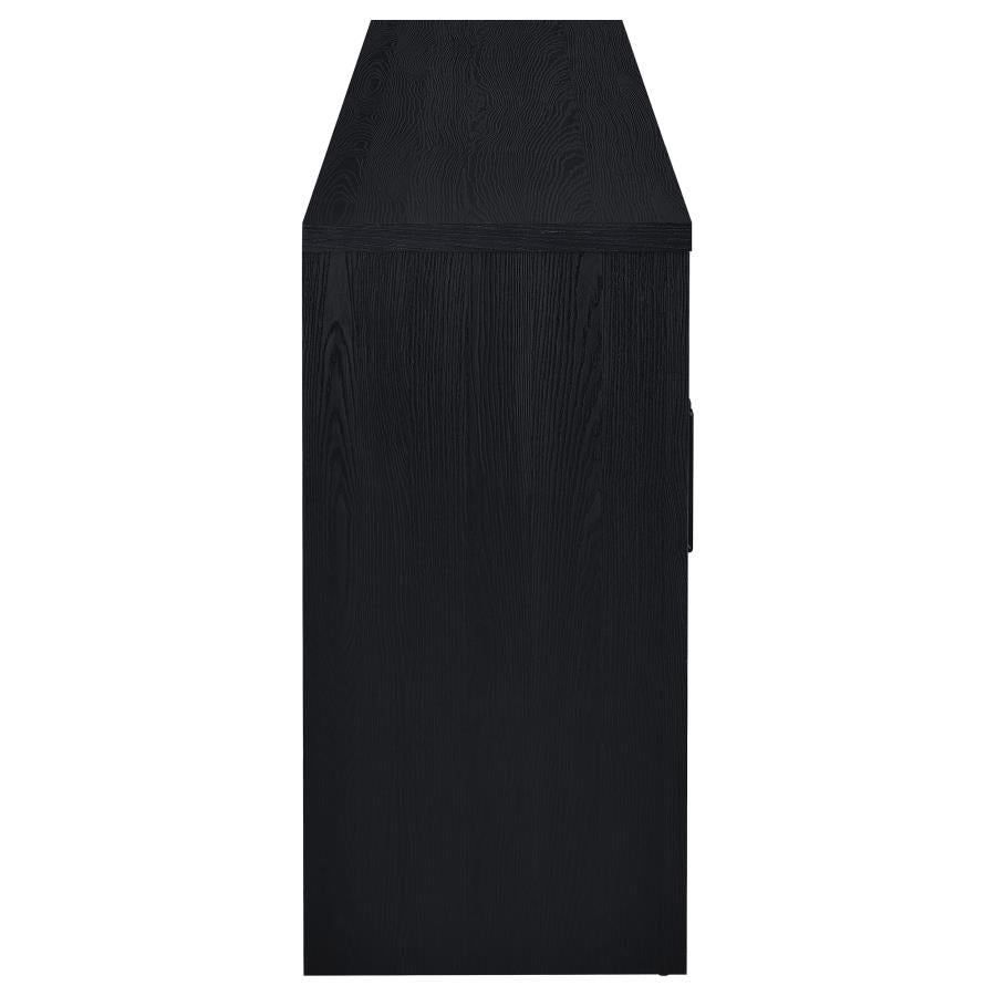 Riva 4-door Dining Sideboard Buffet Storage Credenza Black