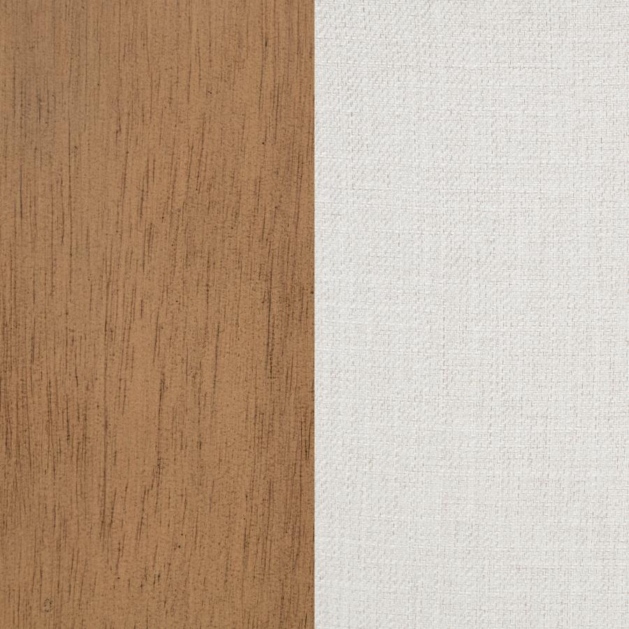 Baney Fabric Upholstered Dining Side Chair Beige and Rustic Honey