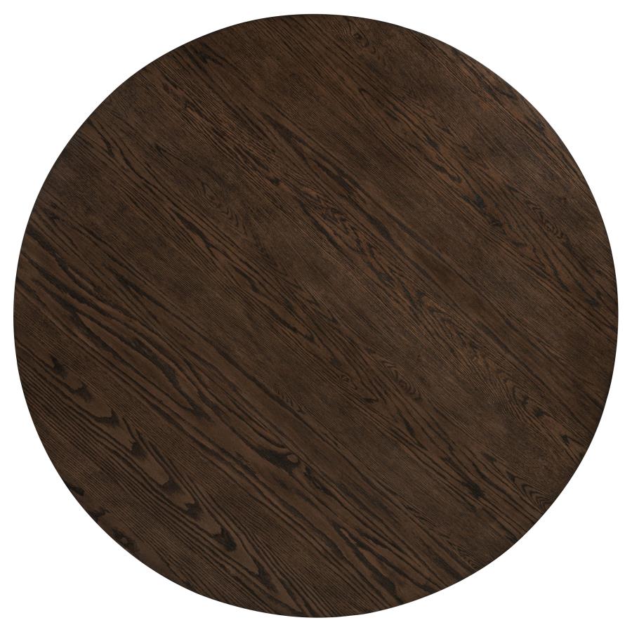 Ridgewell 5-piece Round Pedestal Dining Set Dark Oak