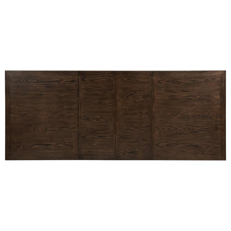 Ridgewell 9-piece Rectangular Trestle Dining Set Dark Oak