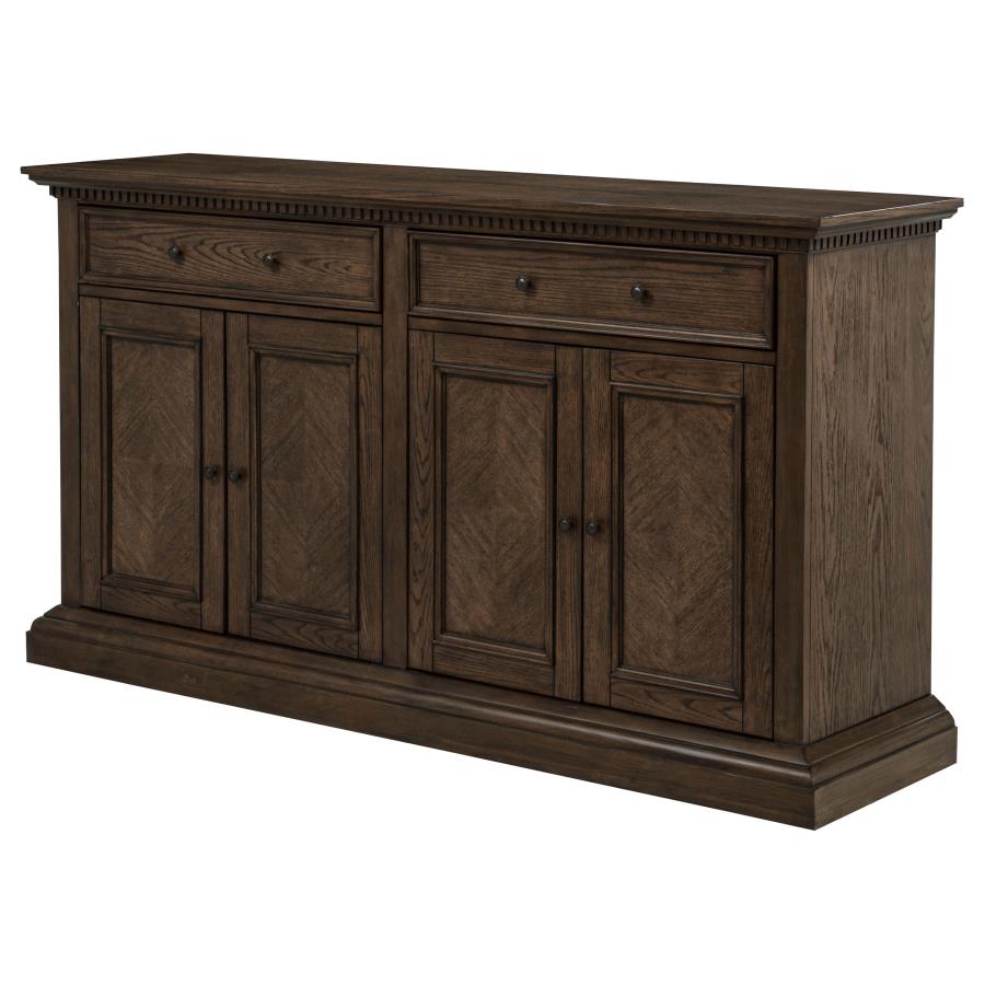 Ridgewell 2-drawer 4-door Dining Server Dark Oak