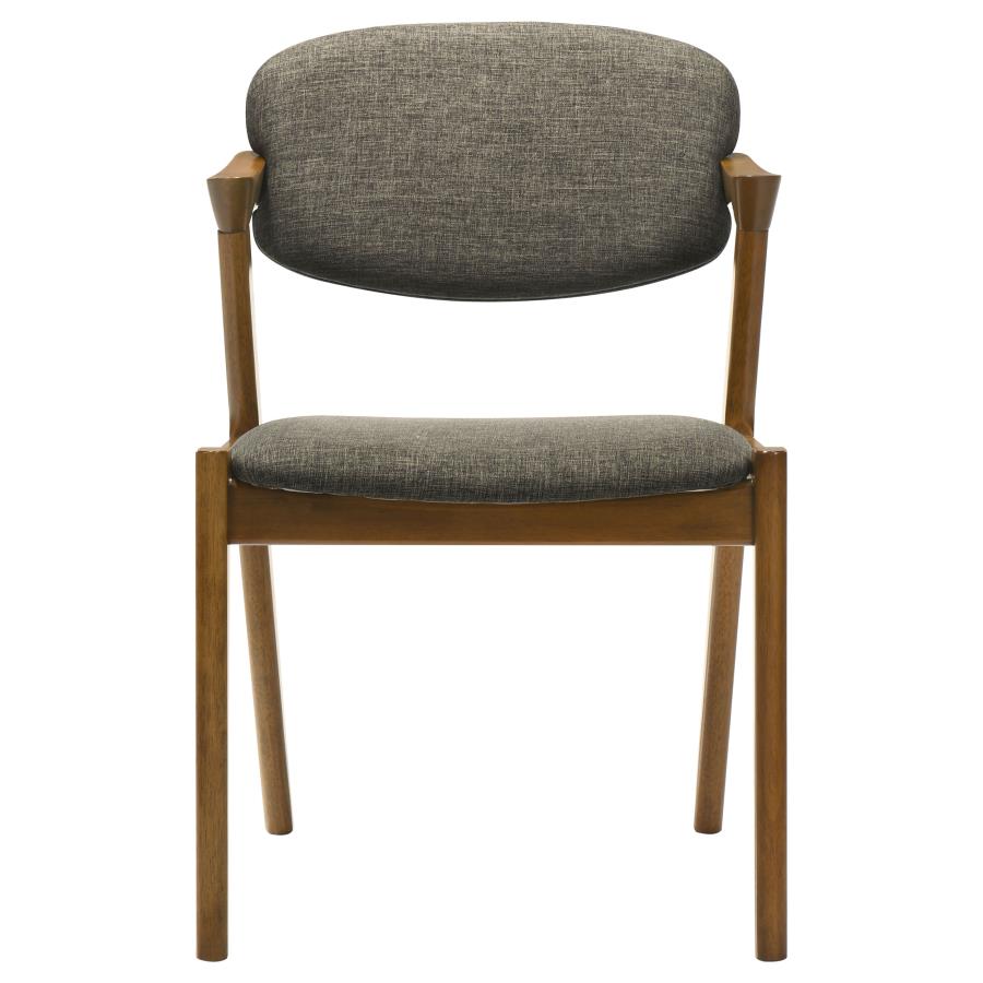 Malone Padded Wood Dining Arm Chair Dark Walnut (Set of 2)