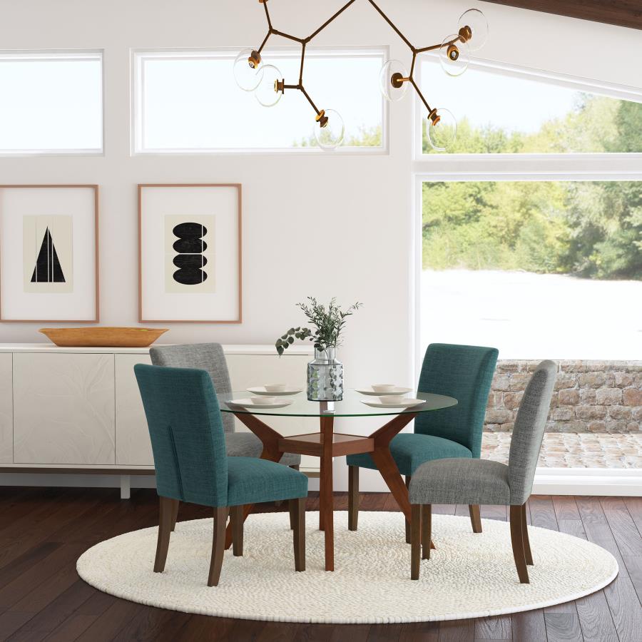 Paxton Upholstered Dining Side Chair Grey (Set of 2)