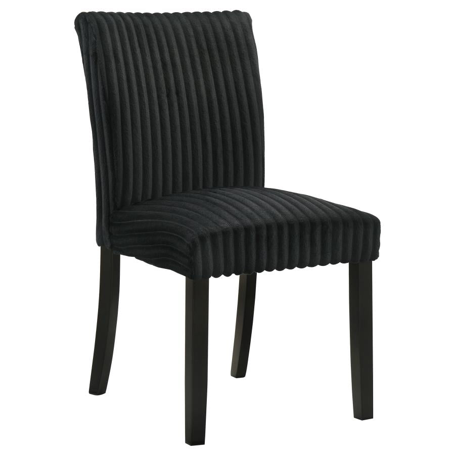 Dermott Upholstered Parson Dining Side Chair Black (Set of 2)