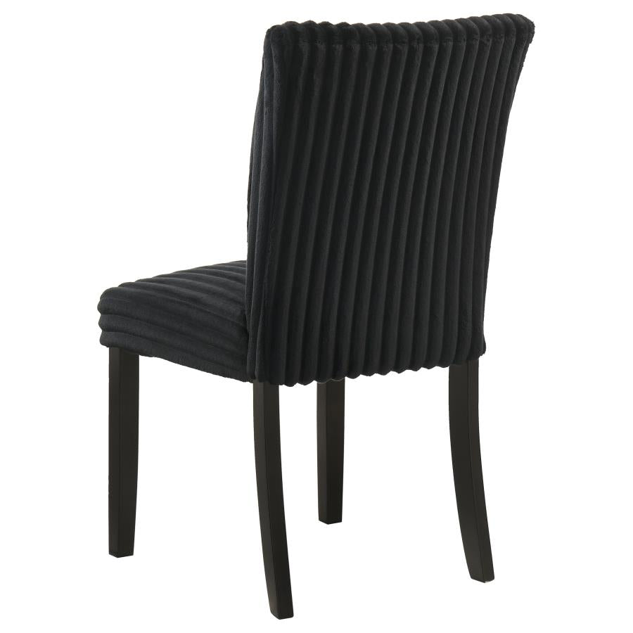 Dermott Upholstered Parson Dining Side Chair Black (Set of 2)