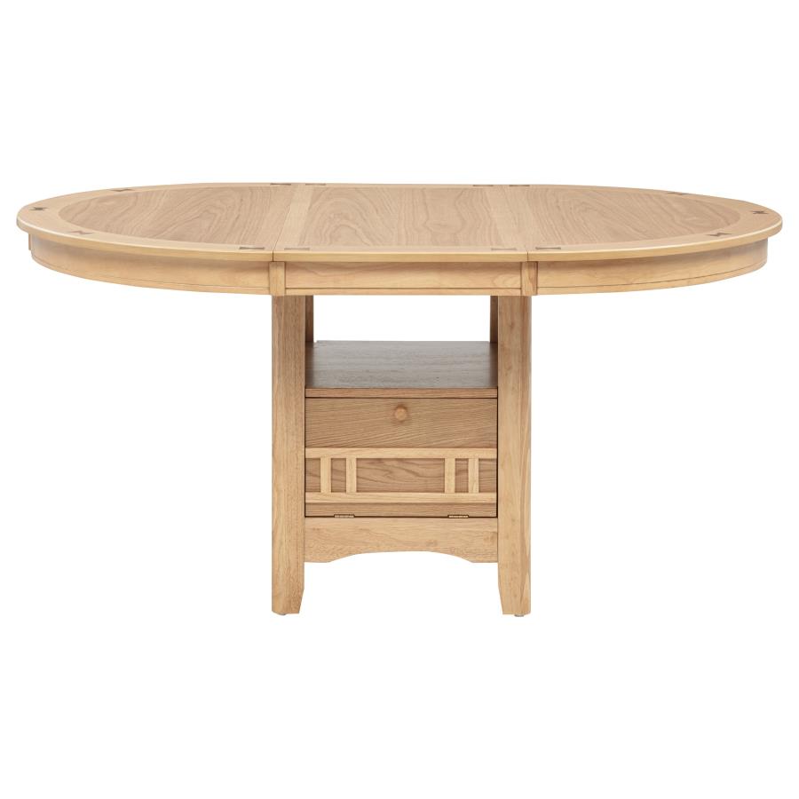 Lavon 5-piece Oval Extension Leaf Dining Set Light Oak
