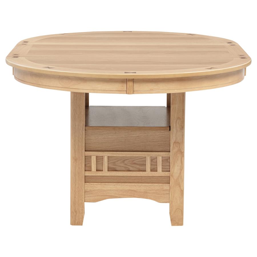 Lavon Oval 60-inch Wood Extension Leaf Dining Table Light Oak