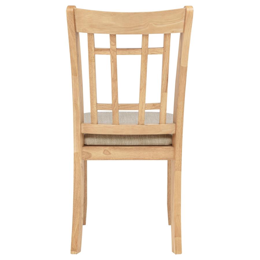 Lavon Wood Dining Side Chair Linen and Light Oak (Set of 2)