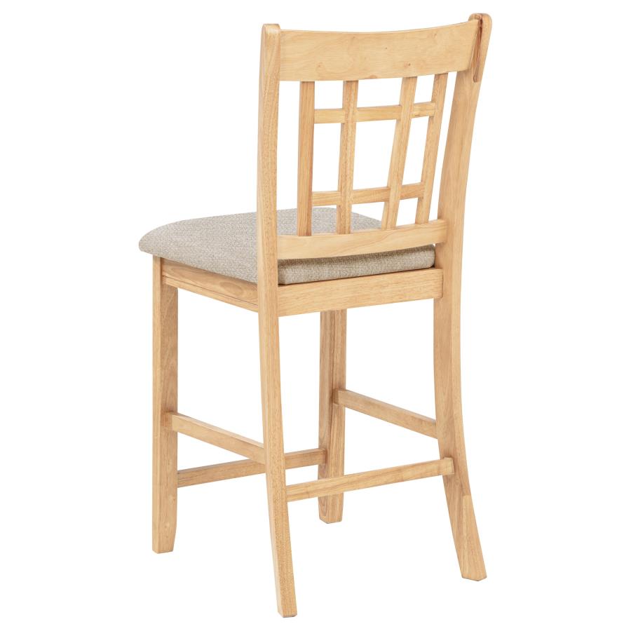 Lavon 5-piece Oval Counter Height Extension Dining Set Light Oak