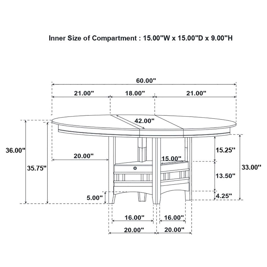 Lavon Oval 60-inch Counter Height Extension Dining Table Light Oak