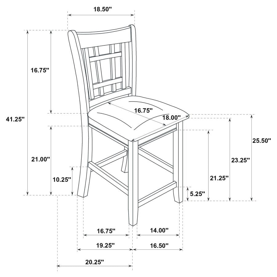 Lavon Wood Counter Height Dining Chair Linen and Light Oak (Set of 2)