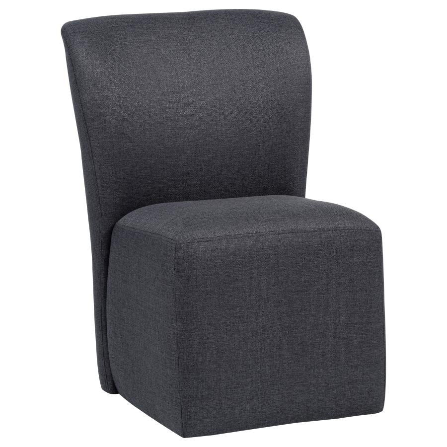 Jaelynn Upholstered Dining Side Chair Charcoal (Set of 2)