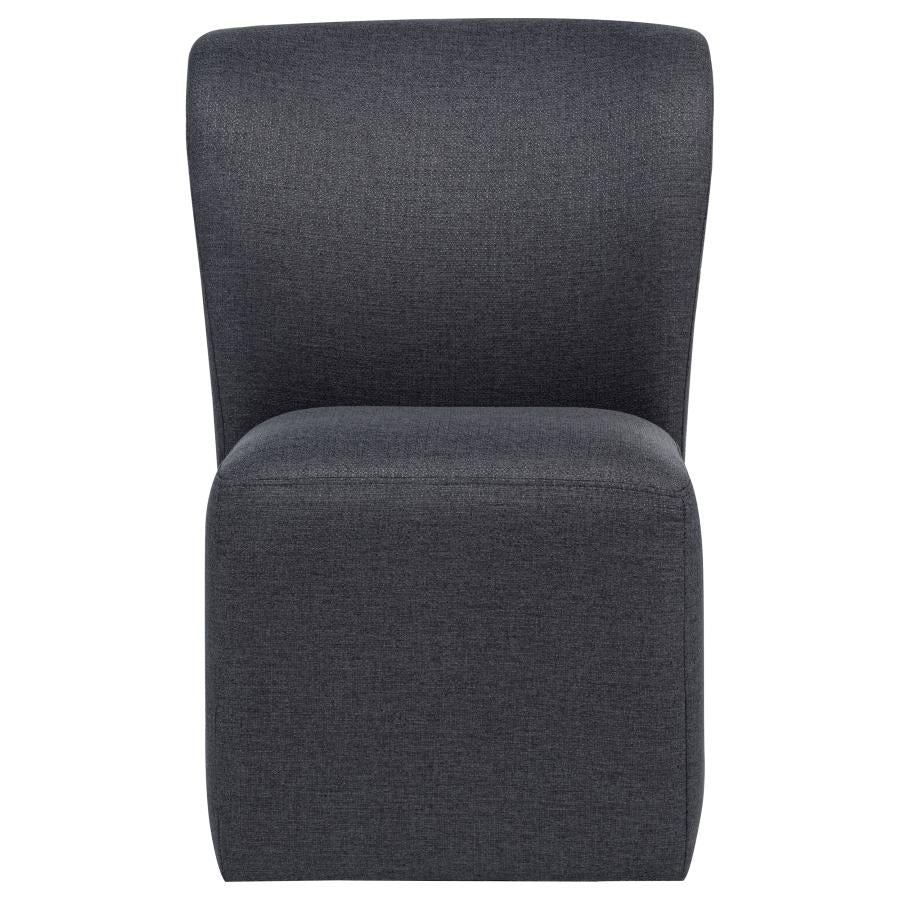 Jaelynn Upholstered Dining Side Chair Charcoal (Set of 2)