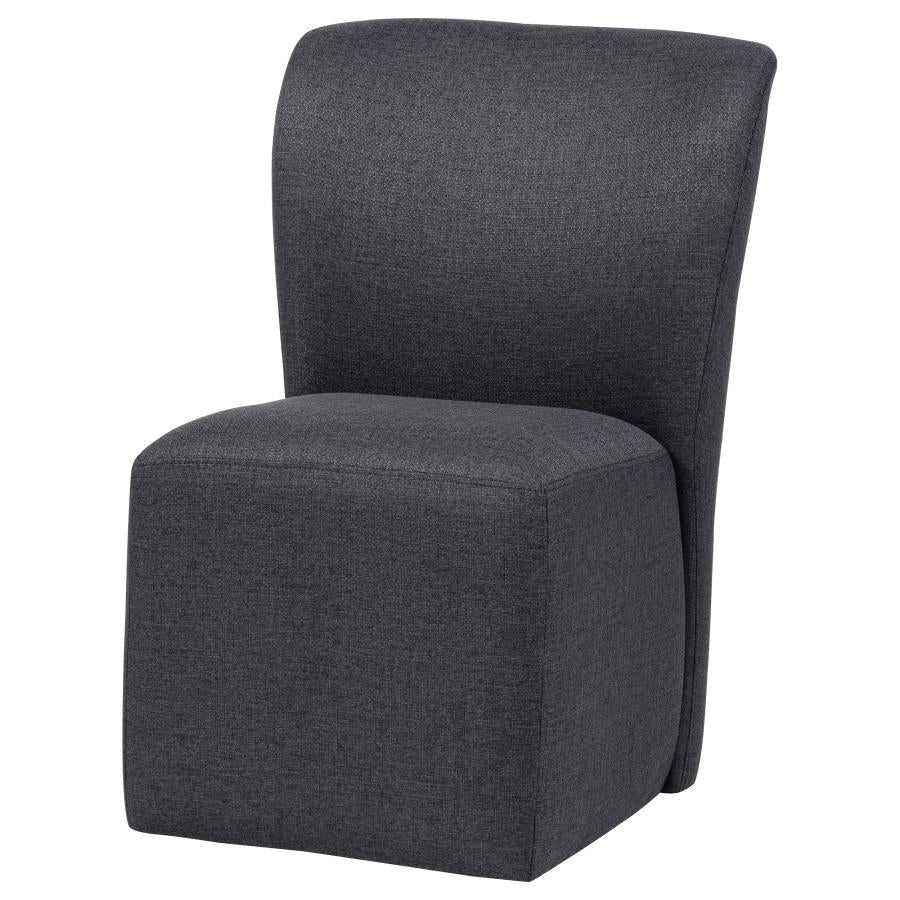 Jaelynn Upholstered Dining Side Chair Charcoal (Set of 2)