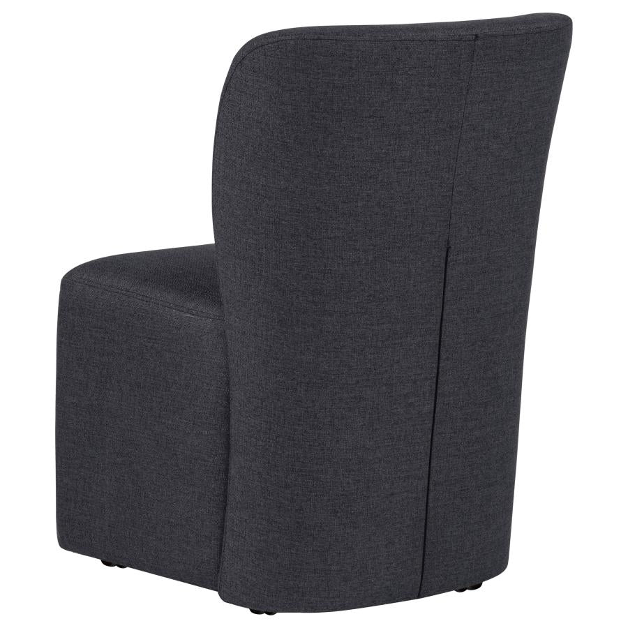 Jaelynn Upholstered Dining Side Chair Charcoal (Set of 2)