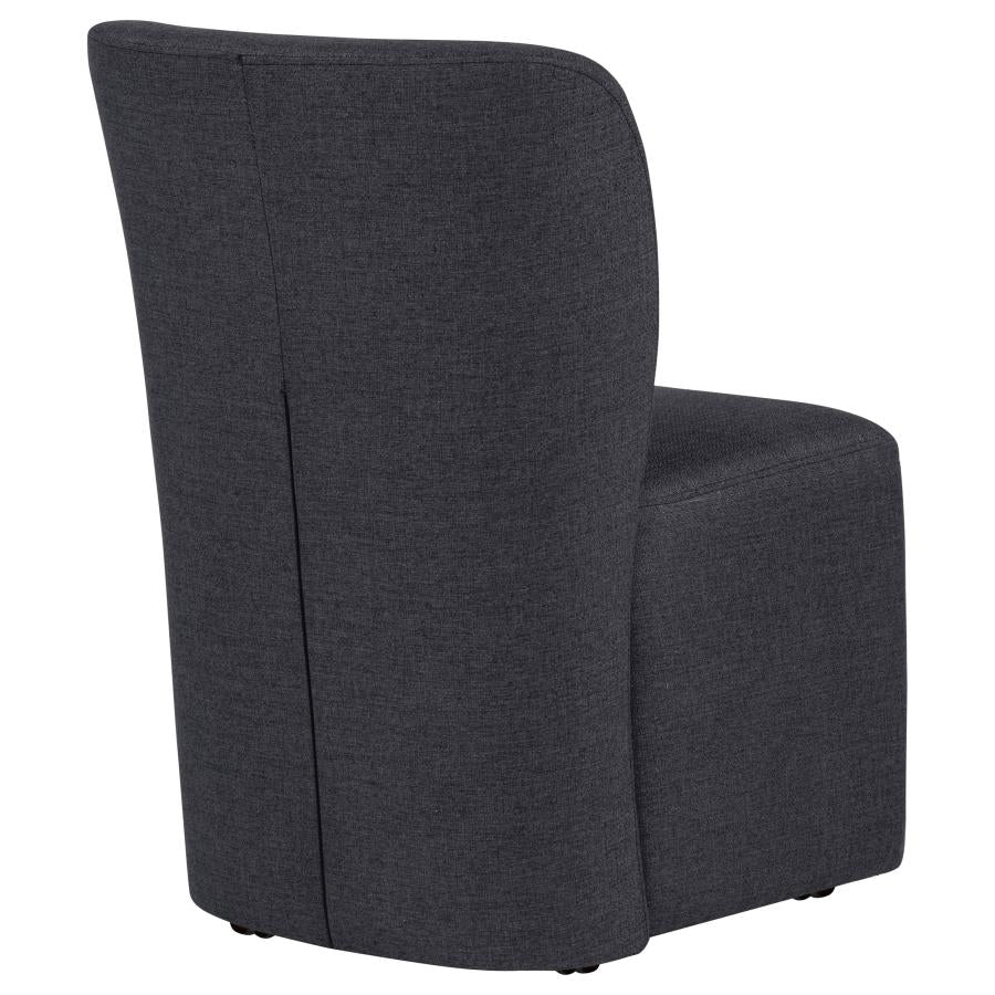 Jaelynn Upholstered Dining Side Chair Charcoal (Set of 2)