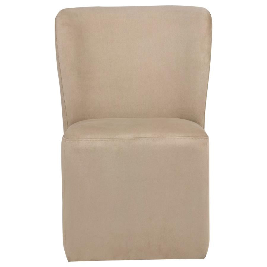 Jaelynn Upholstered Dining Side Chair Tan (Set of 2)