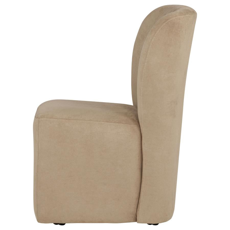 Jaelynn Upholstered Dining Side Chair Tan (Set of 2)