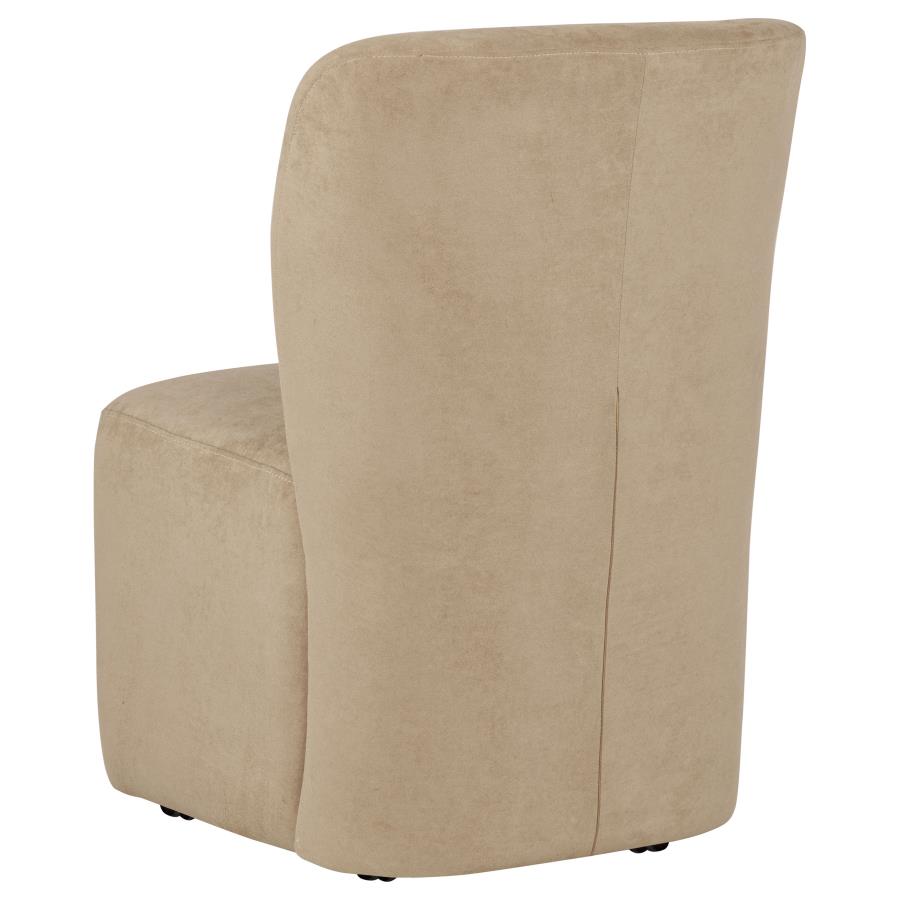 Jaelynn Upholstered Dining Side Chair Tan (Set of 2)