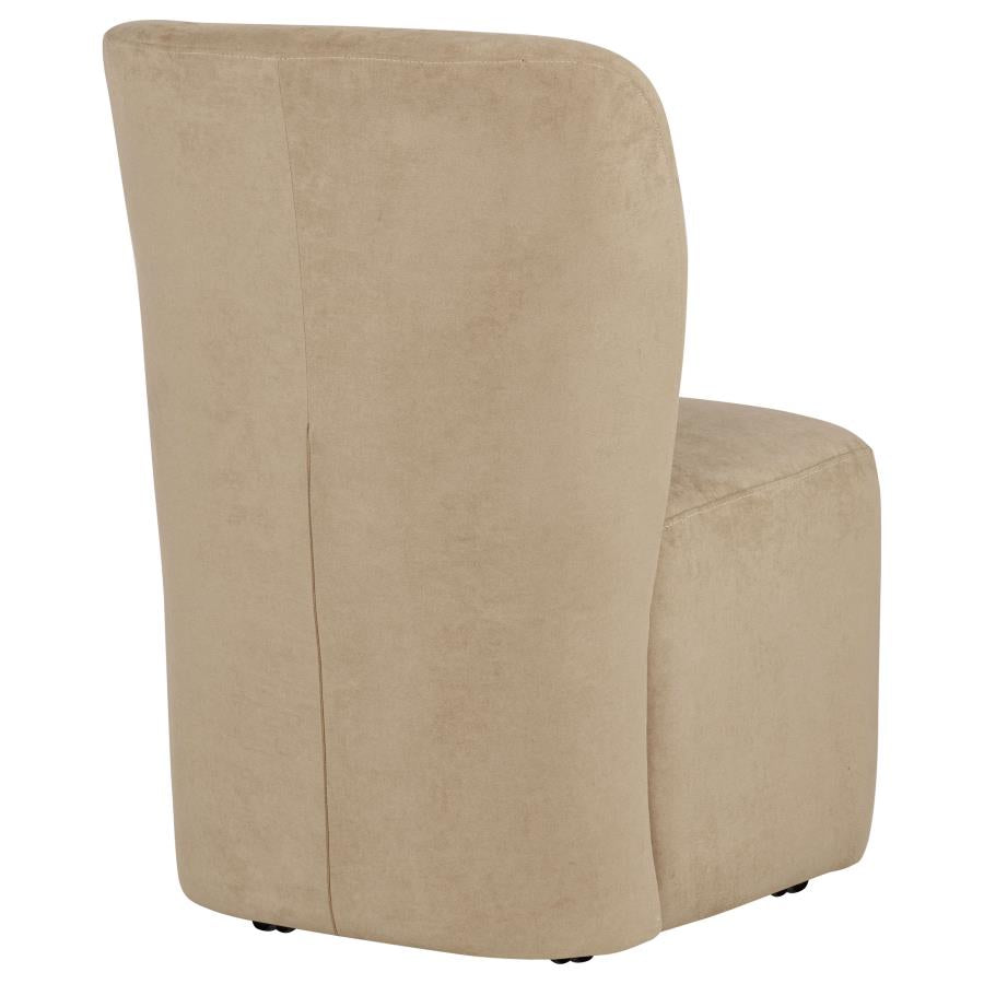 Jaelynn Upholstered Dining Side Chair Tan (Set of 2)