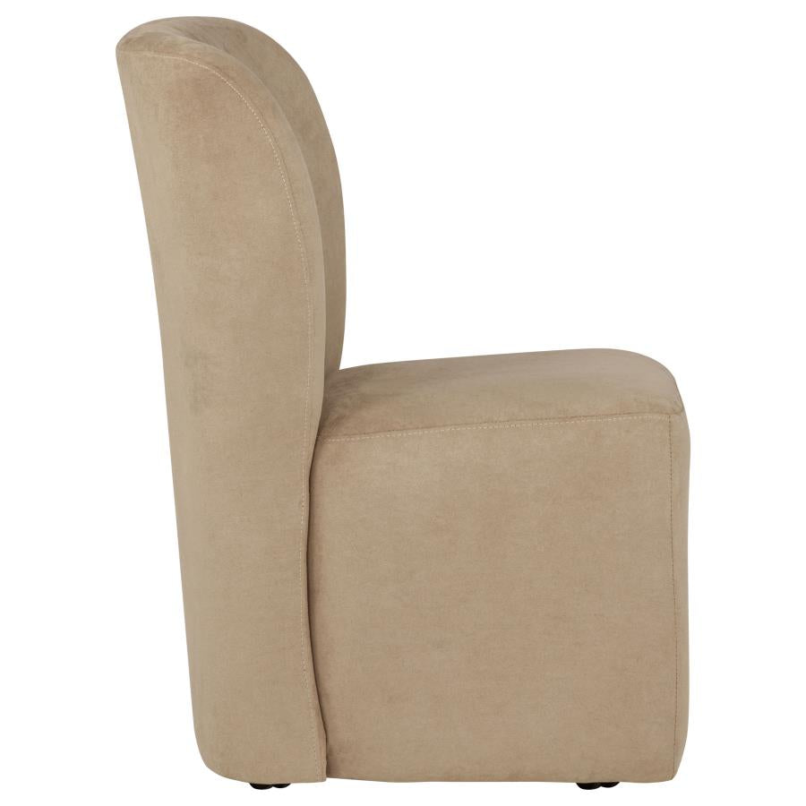 Jaelynn Upholstered Dining Side Chair Tan (Set of 2)