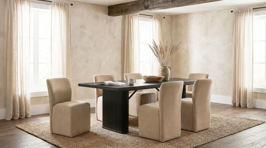 Jaelynn Upholstered Dining Side Chair Tan (Set of 2)