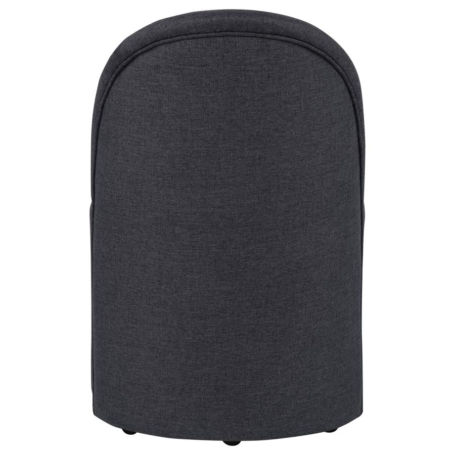 Aubrey Upholstered Barrel Dining Side Chair Charcoal (Set of 2)