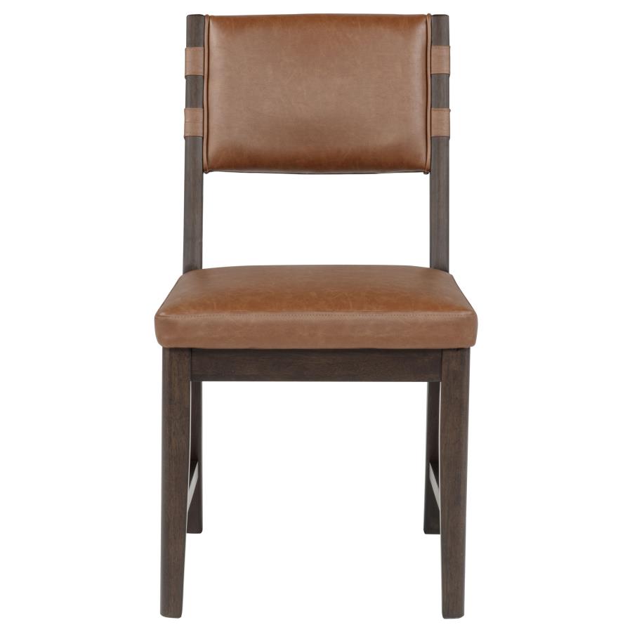 Tegan Faux Leather Upholstered Dining Side Chair Cognac (Set of 2)