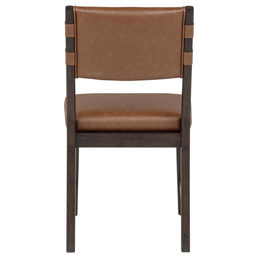Tegan Faux Leather Upholstered Dining Side Chair Cognac (Set of 2)
