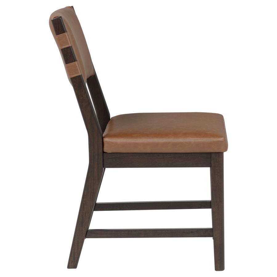 Tegan Faux Leather Upholstered Dining Side Chair Cognac (Set of 2)