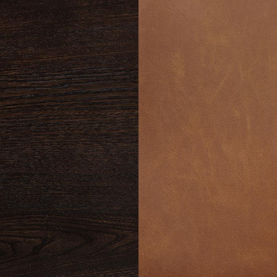 Tegan Faux Leather Upholstered Dining Side Chair Cognac (Set of 2)