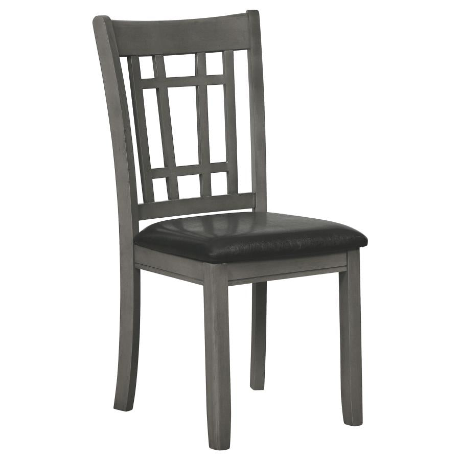 Lavon Wood Dining Side Chair Black and Medium Grey (Set of 2)