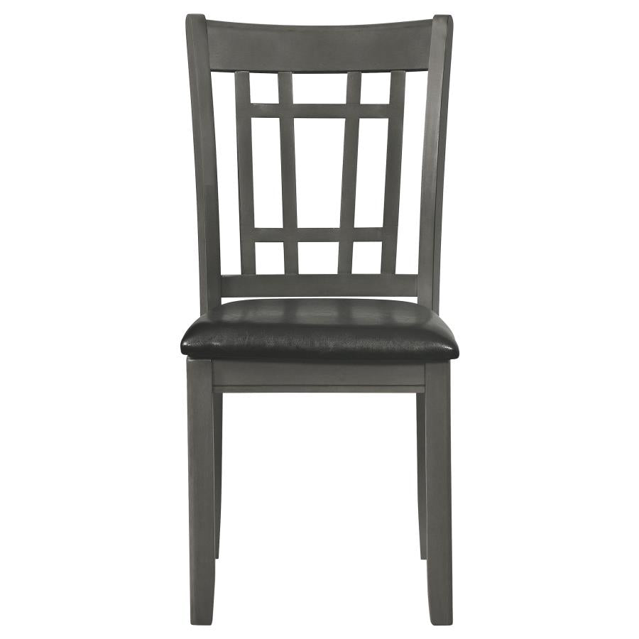 Lavon Wood Dining Side Chair Black and Medium Grey (Set of 2)