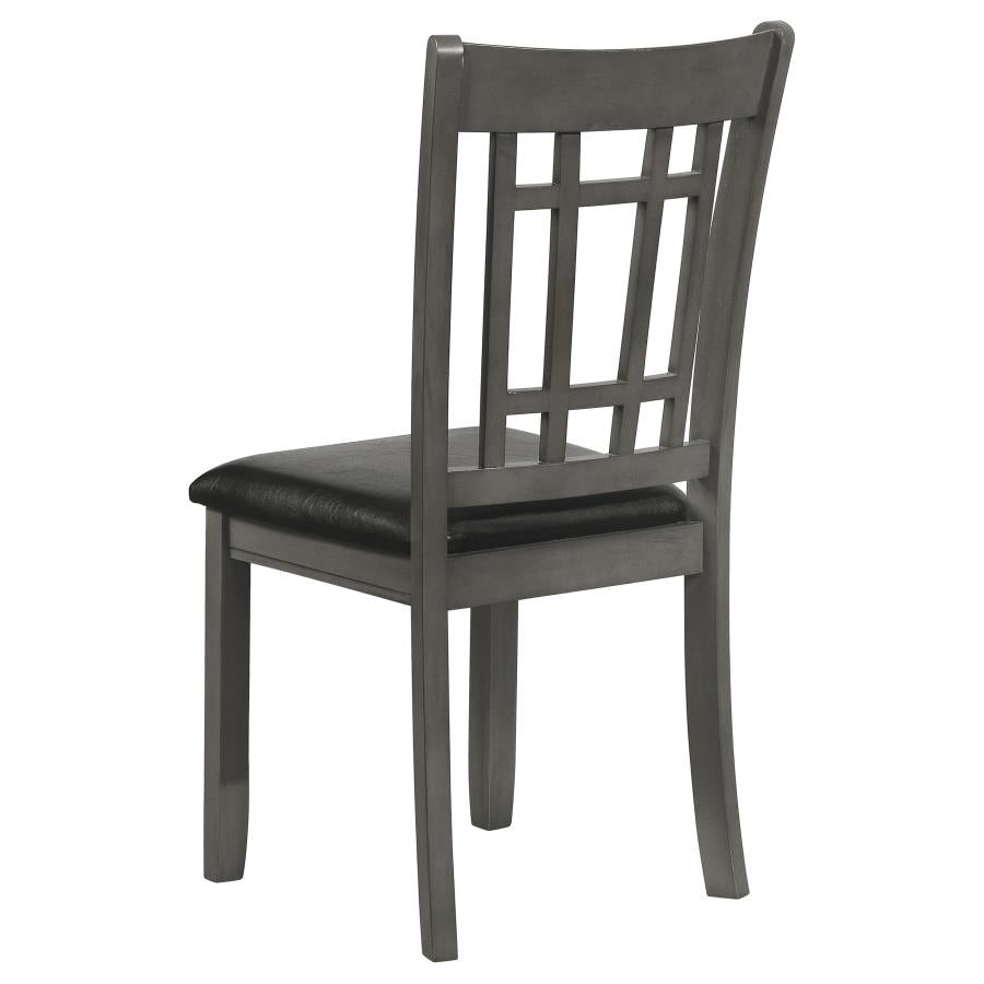 Lavon Wood Dining Side Chair Black and Medium Grey (Set of 2)