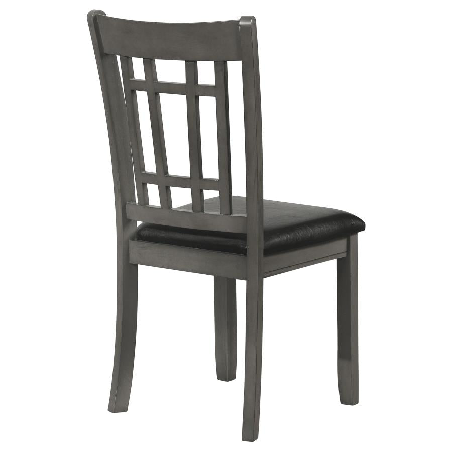 Lavon Wood Dining Side Chair Black and Medium Grey (Set of 2)