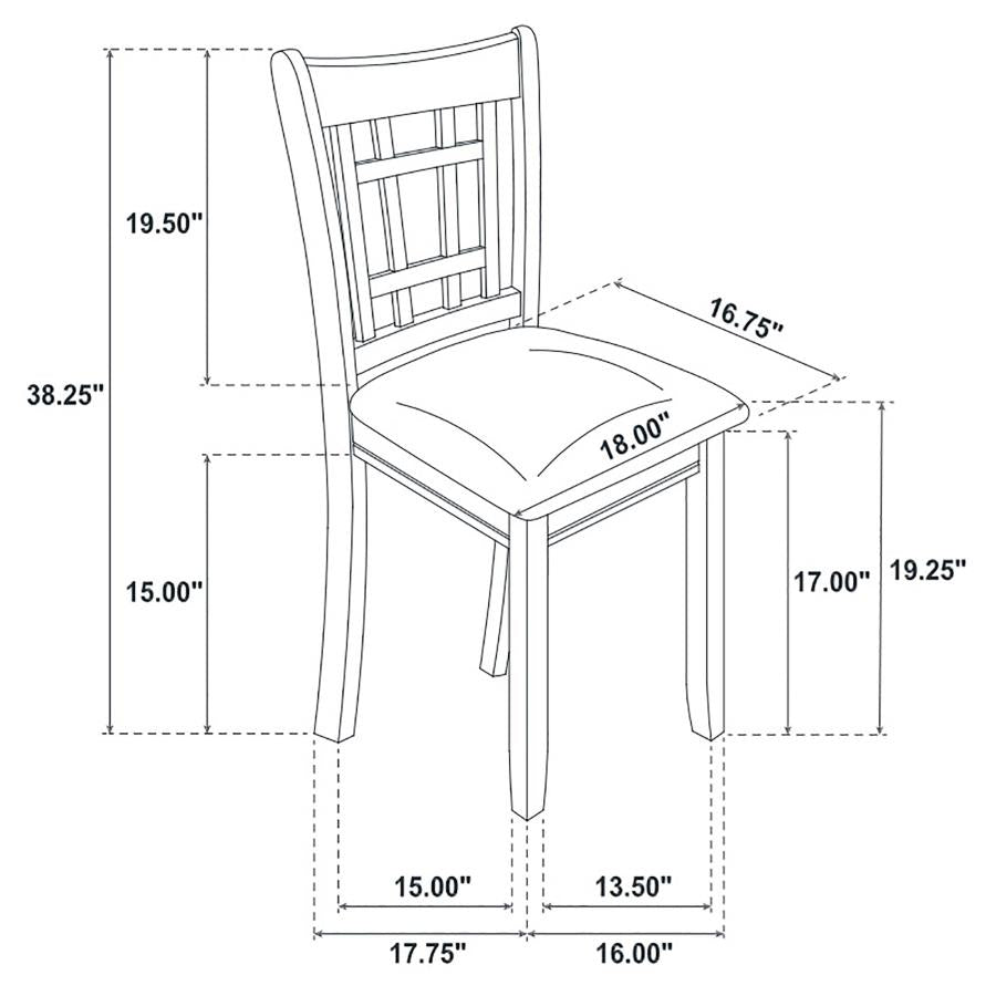 Lavon Wood Dining Side Chair Black and Medium Grey (Set of 2)