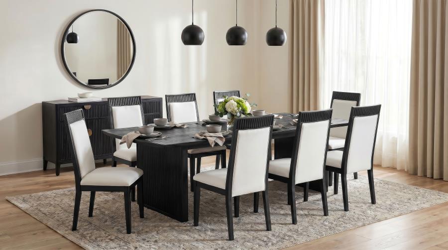 Brookmead Dining Side Chair Ivory and Black (Set of 2)