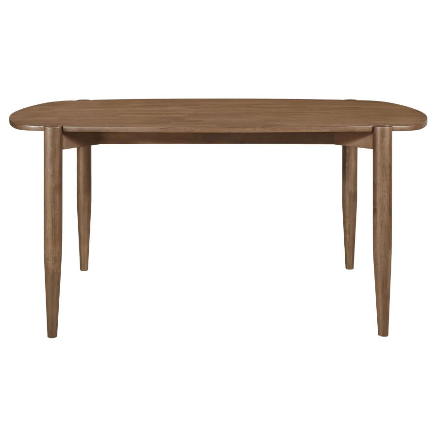 Dortch 5-piece Oval Dining Set with Upholstered Chairs Walnut