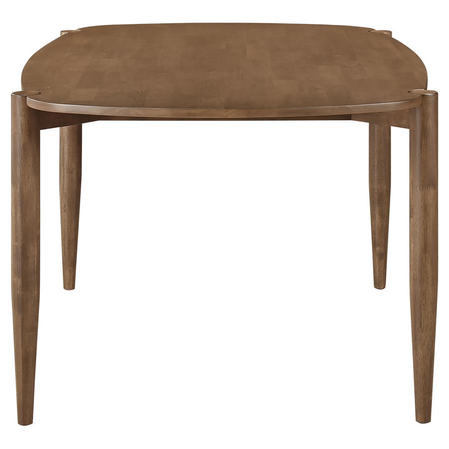 Dortch 5-piece Oval Dining Set with Upholstered Chairs Walnut